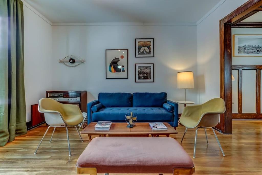 Luxe Mid-Century Styled Historic Townhouse #1 Villa Детройт Екстериор снимка